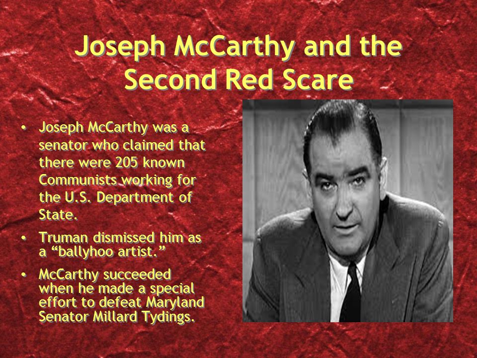 The history and causes of the red scare